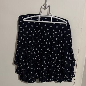 Women's S INC International Concepts Polka Dot Skirt Navy Blue